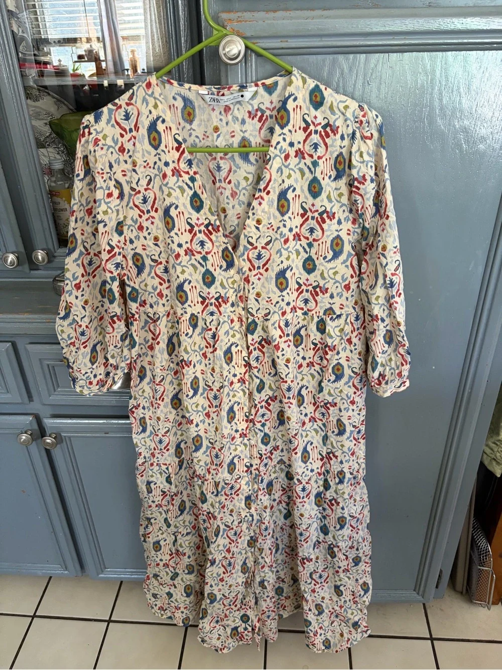 women denim dress near me Wash Lab Piece Dyed Denim in Blue known for its softness round open neck Halter Lace Faux Leather Color:Old Bill Stripe : Limestone